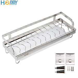 Kệ để chén đĩa đa năng dán tường inox 304 Hobby home decor KCD