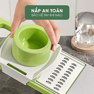 Bộ Nạo Rau Củ Quả 5 Lưỡi Dao Inox 304 Không Gỉ - Dụng Cụ Bào Rau Củ Đa Năng Cao Cấp Tiện Dụng - HÀNG CHÍNH HÃNG MINIIN