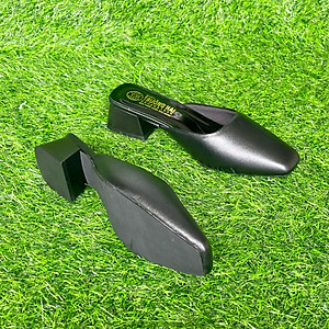Giày sục nữ gót vuông 3cm Trường Hải mũi vuông da mềm SN155