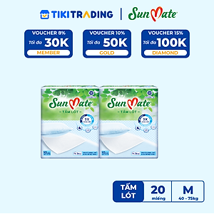 Combo 2 Tấm lót SunMate cải tiến mới 10 miếng (45 x 70cm)