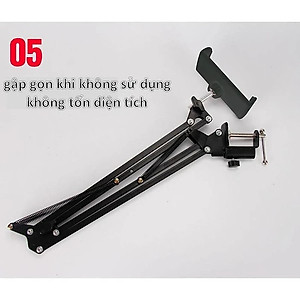 GIÁ ĐỠ MÁY TÍNH BẢNG, ĐIỆN THOẠI ĐA NĂNG KẸP ĐẦU GIƯỜNG CHUẨN TỐT - Hàng chính hãng 