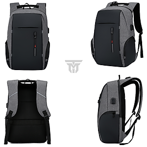 Balo Nam, Nữ Công Sở Đa Năng Teement, Đựng Vừa Laptop - Macbook - Máy Tính Xách Tay, Chất Liệu Vải Cao Cấp Chống Thấm Nước, Chống Xước, Có Cổng Sạc USB Tiện Lợi - Hàng Chính Hãng