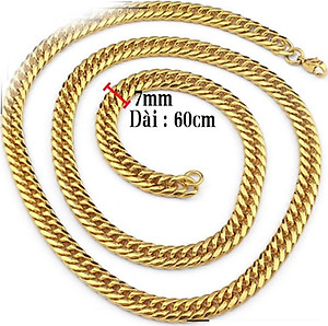 Dây chuyền nam inox cách điệu mạ vàng Hàn Quốc BHDC124