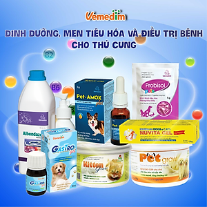 Vemedim LincoSpectina trị nhiễm trùng đường hô hấp và tiêu hóa cho cho chim, gà cảnh, chó, mèo, hộp 10 viên/hộp 50 viên