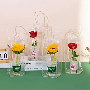 Túi Nhựa Trong Suốt Đựng Ly Giữ Nhiệt/Bình Giữ Nhiệt Tiện Lợi - Chính Hãng