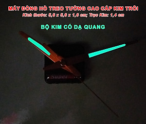 MÁY ĐỒNG HỒ TREO TƯỜNG KIM TRÔI CAO CẤP EASTAR – BỘ KIM VÀNG ĐỒNG CÓ DẠ QUANG  – KÈM PIN MAXELL