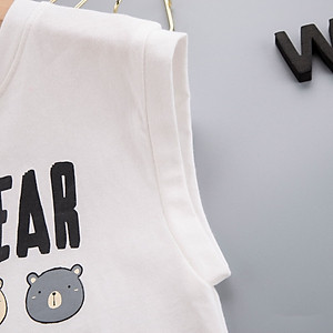 Bộ đồ bé trai sát nách phong cách Hàn Quốc - Bộ quần áo bé trai từ 9-20kg (SS-3139B)