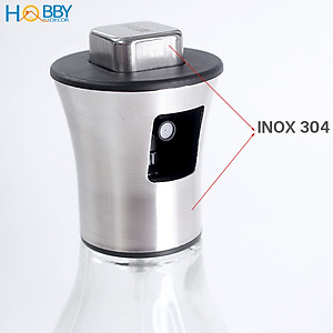 Bình phun xịt dầu ăn thủy tinh nắp bọc inox 304 Hobby Home Decor BD200