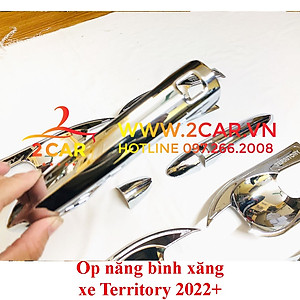 Ốp tay nắm, hõm cửa xe Ford Territory 2022, 2023 mạ Crom cao cấp