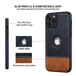 Ốp lưng da phong cách mới dành cho iPhone 11 / 12 / 13 / 14 / 11 Pro / 11 Pro Max / 12 Pro / 12 Pro Max / 13 Pro / 13 Pro Max / 14 Plus / 14 Pro / 14 Pro Max - Hàng chính hãng