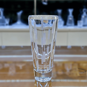 Bình hoa pha lê Tiệp cao cấp BOHEMIA 1285 cao 30.5 cm, hoa văn mài, kiểu dáng sang trọng, hiện đại - Hàng chính hãng