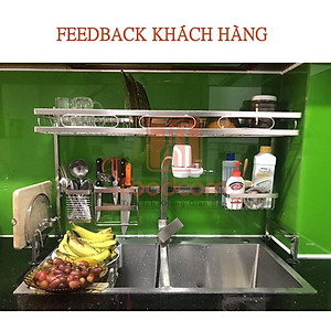 Kệ chén bát thông minh chất liệu inox cao cấp không han gỉ 1 tầng tiết kiệm không gian gia đình - Hàng loại 1