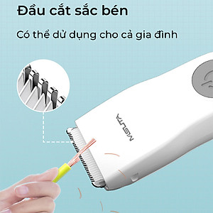 Tông đơ cắt tóc cho bé Misuta NS-M01, tặng kèm áo choàng cắt tóc cho bé, sạc 1h dùng 10 lần kèm bộ phụ kiện 9 món - Hàng chính hãng