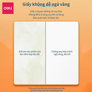 Giấy Vẽ Chuyên Dụng Deli 265X380Mm - 110/160/180Gsm, 20 Tờ - 1 Quyển - 73607/73611/73613