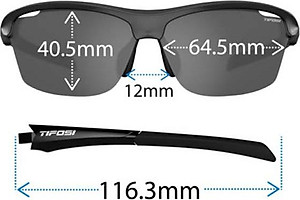 Kính mát thể thao Unisex Tifosi Intense - Gọng Matte Black, Tròng AC Red