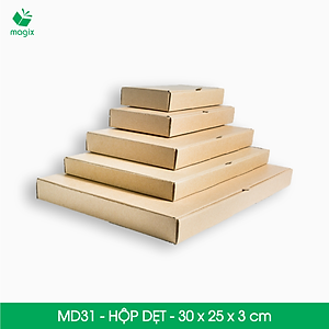 MD31 - 30x25x3 cm - 50 Thùng hộp carton trơn đóng hàng