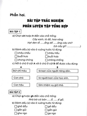 Sách Bài Tập Trắc Nghiệm Tiếng Việt 1(Theo Chương Trình Tiểu Học Mới Định Hướng Phát Triển Năng Lực) ( Tái Bản)