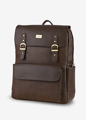 Balo da nam nữ công sở khóa gài thanh lịch UBP2 - 5021, ba lô đựng laptop 15 inch