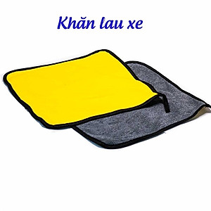 Combo 2 Khăn Lau Xe Ô Tô Siêu Thấm Size 30cm x 40cm, 2 Chiếc Khăn Lau Nội Thất Cho Xe, Khăn Lau Đa Năng Chất Liệu Microfiber - Hàng Chính Hãng