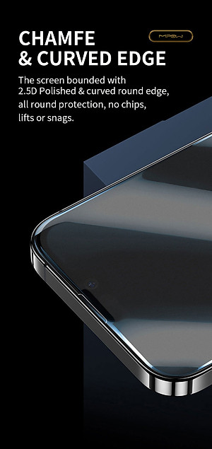 Miếng Dán Cường Lực Mipow Kingbull Chống Vân Tay ANTI-GLARE Premium Silk HD (2.7D) dành cho iPhone 14 / iPhone 14 Plus/ iPhone 14 Pro/ iPhone 14 ProMax- Hàng chính hãng