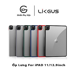 Ốp Lưng Likgus Trong Suốt Viền Màu Dành Cho  iPad 10.9/11inch - Hàng Chính Hãng
