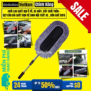 Chổi Rửa Xe Ô Tô Chổi Lau Xe Đa Năng Chính Hãng dododios Cán Có Thể Kéo Dài Sợi Microfiber Quang Dầu