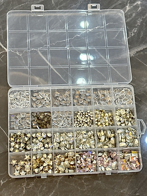 Hộp Nhựa 10 Ngăn 24 Ngăn Mini Có Nắp Trong Suốt Đựng Trang Sức Linh Kiện Điện Tử Đinh Ốc Tô Vít