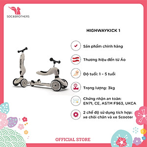 Xe scooter trẻ em Scood And Ride Highwaykick 1 - Màu Ash