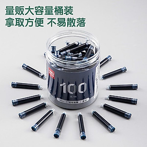 Hộp 100/30/10 Ống Mực Thay Thế Bút Máy Deli - Màu Xanh - S647/ S646