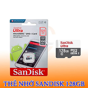 Thẻ nhớ Micro SD SanDisk Ultra 256Gb-128G UHS-I - 100MB/s Class 10, Thẻ nhớ camera, Thẻ nhớ điện thoại - hàng chính hãng