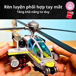 Đồ chơi lắp ráp, xếp hình Qman 1719 - Trực Thăng Trên Không (280 mảnh ghép)