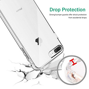 Ốp lưng silicon chống sốc cho iPhone 7 Plus / iPhone 8 Plus hiệu Likgus Crashproof (siêu mỏng, chống chịu mọi va đập) - Hàng nhập khẩu