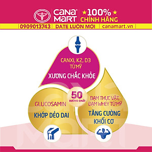 Sữa bột Nutricare Bone phòng chống loãng xương sụn khớp cho người lớn tuổi (850g)
