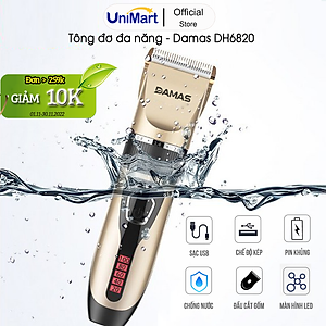 Tông Đơ Cắt Tóc Damas DH-6820 – Thiết Kế Đa Năng Chống Nước Tuyệt Đối Nhỏ Gọn, An Toàn –  Tặng Kèm Bộ Đồ Chuyên Dụng Chuẩn Salon – Hàng Chính Hãng