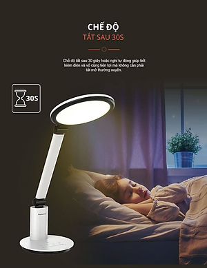 Đèn Để Bàn đổi màu 19W Panasonic HHGLT062319 Chip Led RG0, không ánh sáng xanh, an toàn cho mắt, điều chỉnh độ sáng