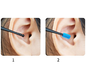 Cây Lấy Ráy Tai Nhật Bản, Dụng Cụ Ngoáy Tai Mềm Mại Thiết Kế Hai Đầu An Toàn,Tiện Lợi