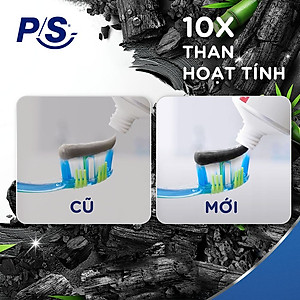 Combo 2 Kem đánh răng P/S Trắng răng than hoạt tính & tre 230g