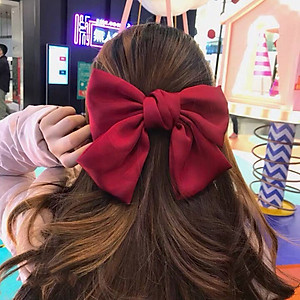 Kẹp tóc nơ lớn Hàn Quốc , cặp tóc nơ sau dễ thương KT13 chất liệu lụa mềm mại