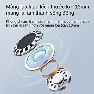 Tai Nghe Bluetooth FIRO Fi5 Pro2 - Tai Nghe Không Dây FIRO Công Nghệ Bluetooth V5.3 - Kháng Nước IPX5 - Điều Khiển Cảm Ứng Thông Minh - Âm Bass Cực Hay - Chống Ồn Cực Tốt - Tai Nghe FIRO Fi5 Pro2 Tương Thích Với Tất Cả Dòng Máy - Hàng Chính Hãng