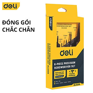 Bộ Tua Vít Đa Năng 6 Chiếc Deli Cao Cấp Chính Hãng - Nhỏ Gọn, Tiện Ích, Dễ Dàng Sử Dụng - Thiết Thể Đẹp Mắt - EDL3206