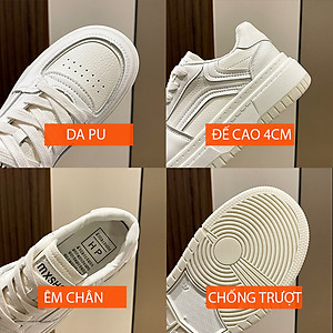 Giày thể thao nữ, giày phong cách cá tính, thoáng khí, đế cao su đúc, chống trơn trượt hạn chế mòn - GNU2026