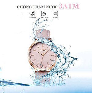 Đồng Hồ Nữ Julius Hàn Quốc JA1017D Dây Da Màu Hồng Cá Tính