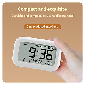 Đồng hồ báo thức điện tử Xioami Youpin HAPPIME có đèn nền LCD HD Thời gian màn hình lớn / Ngày / Tuần / Hiển thị nhiệt độ Hàng nhập khẩu