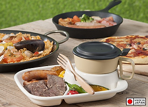 Cốc uống nước Inomata có nắp đậy an toàn giúp giữ gìn vệ sinh cốc & đồ uống bên trong - nội địa Nhật Bản