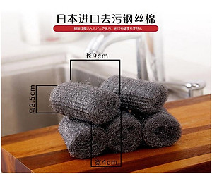 Set 12 cuộn cọ rửa xoong nồi bằng thép mịn Echo Metal hàng nội địa Nhật Bản
