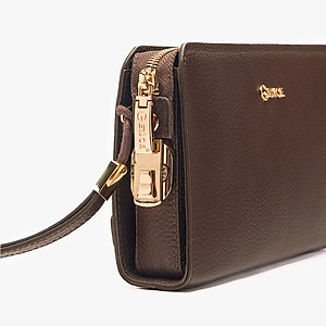 Clutch Nam Ví Cầm Tay GENCE RB07 Da Bò Khóa Số Cao Cấp Màu Nâu