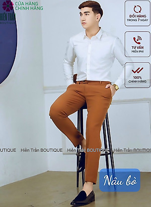 Quần âu nam công sở Hiền Trần BOUTIQUE, quần tây nam kiểu dáng Hàn Quốc, vải mềm chống nhăn phong cách lịch lãm