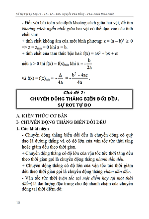 Sổ Tay Vật Lí Trung Học Phổ Thông (Lớp 10 - 11 - 12)