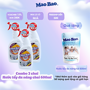 Combo 03 chai Nước Tẩy Đa Năng Mao Bao 600ml