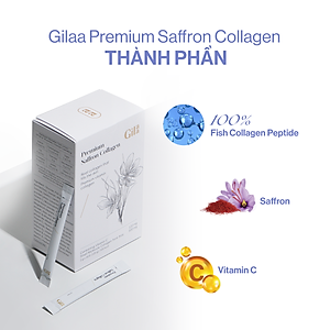 Bột Uống Collagen Gilaa Cao Cấp Kết Hợp Saffron - (60 gói x 2g)